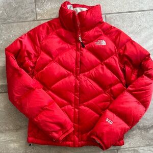 North Face 550 Puffer Coat (Red)
